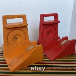 Ideal 1974 Evil Kenevil Formula 1 Dragster Car + Stunt Crash Car +Launchers