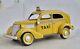 Iron Retro Vintage Metal Car Model Classic Metal Craft Yellow Taxi Model Decor