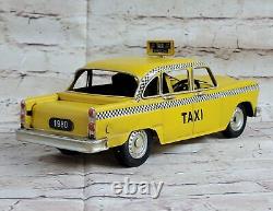 Iron Retro Vintage Metal Car Model Classic metal Craft Yellow Taxi model GIFT