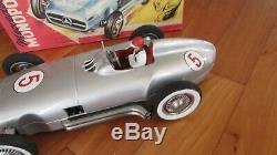 JNF 1950's tin toy race car 13 famous Mercedes Benz W 196 made W Germany 1980's