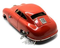 JNF Prototyp Porsche 356 Tin Wind-Up Car 21cm with Key 1950s Germany Red JNF Prototyp Porsche 356 Tin Wind-Up Car 21cm with Key 1950s Germany Red