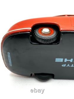 JNF Prototyp Porsche 356 Tin Wind-Up Car 21cm with Key 1950s Germany Red