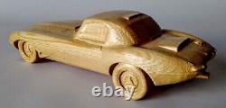 Jaguar E-type Lightweight 115 WOOD CAR SCALE MODEL REPLICA OLDTIMER VINTAGE TOY