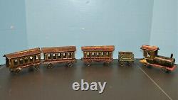 James Fallows & Sons Skip Tin Floor 5 Piece Passenger Car Train Bus 1870-90's