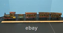 James Fallows & Sons Skip Tin Floor 5 Piece Passenger Car Train Bus 1870-90's