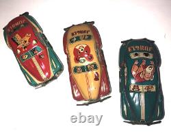 Japanese Tin Car Jungle Full Case Monkey, Giraffe, Bear with Original Box