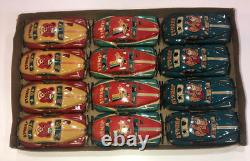 Japanese Tin Car Jungle Full Case Monkey, Giraffe, Bear with Original Box