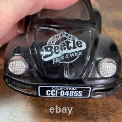 Japanese Tin Toy Rare Volkswagen Beetle Tin Car Black White