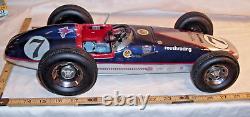 Jetspeed Indianpolis 500 Race Car Large Tin Battery Toy Yone Japan