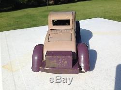 Kingsbury Coupe Windup Car With Music Box And Headlights Pressed Steel Working
