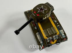 KO M-12 Army Tank war machine truck car JAPAN vtg tin toy