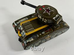 KO M-12 Army Tank war machine truck car JAPAN vtg tin toy