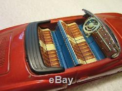 Karmann Ghia Tin Friction Toy Car Convertible Bandai Made In Japan