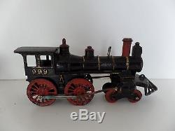 KentonCast Iron Toy Train 999 Engine 1200/01 Passenger Tender Coal Car Vtg Lot