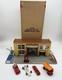 Keystone Vintage Tin Toy Garage Service Station with Gas Pump, Cars & Org Box