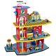 KidKraft Wooden Tall 3-Tier Garage Playset with Toy Trucks, Cars, & Helicopter