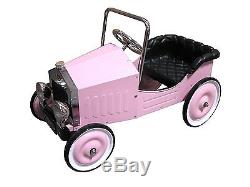 Kids' Voiture Classic All Metal Pedal Car Pink (or Blue) Ages 3-7
