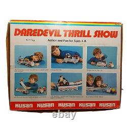 Kusan Vintage Daredevil Thrill Show No 106 cars figures original box white blue