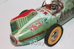 LARGE 1950 YONEZAWA TIN FRICTION #153 ATOM RACE CAR in BOX