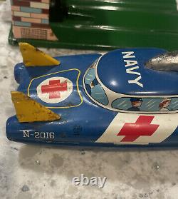 LINEMAR HYDROGEN POWERED SERVICE STATION NAVY AMBULANCE CAR WithLAUNCHER #CK309