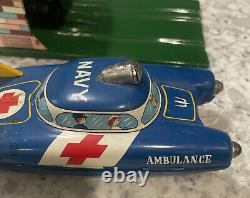 LINEMAR HYDROGEN POWERED SERVICE STATION NAVY AMBULANCE CAR WithLAUNCHER #CK309