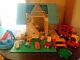 LITTLE TIKES VTG DOLL HOUSE LOT 24p PEOPLE FURNITURE VAN POOL SANDBOX CAR TABLE