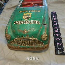 LOUIS MARX TIN FRICTION DICK TRACY OFFICIAL SQUAD CAR- just what is in photos