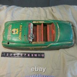 LOUIS MARX TIN FRICTION DICK TRACY OFFICIAL SQUAD CAR- just what is in photos