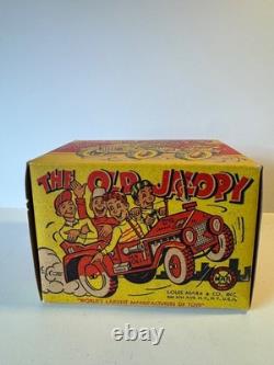 LOUIS MARX TOYS THE OLD JOLOPY COLLEGE KIDS Tin Litho Wind Up Car with Box