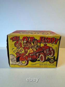 LOUIS MARX TOYS THE OLD JOLOPY COLLEGE KIDS Tin Litho Wind Up Car with Box