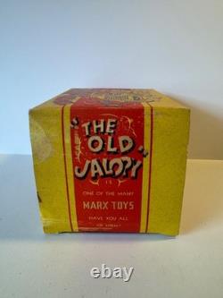 LOUIS MARX TOYS THE OLD JOLOPY COLLEGE KIDS Tin Litho Wind Up Car with Box