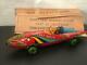 Large 16 1930's Marx Tin Windup Toy Rocket Racer Race Car with Driver and Box