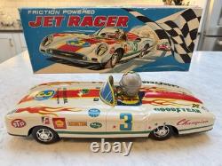 Large 1960s Vintage Kyowa Jet Racer Int'l Champion Friction Race Car w Box 15