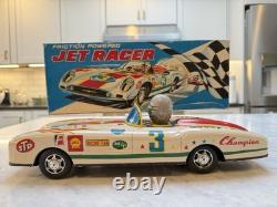 Large 1960s Vintage Kyowa Jet Racer Int'l Champion Friction Race Car w Box 15