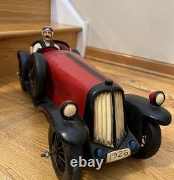 Large Decorative Model Of a 1926 Bugatti Race Car WithDriver Super Condition 26L
