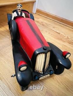 Large Decorative Model Of a 1926 Bugatti Race Car WithDriver Super Condition 26L