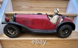 Large Decorative Model Of a 1926 Bugatti Race Car WithDriver Super Condition 26L