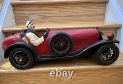 Large Decorative Model Of a 1926 Bugatti Race Car WithDriver Super Condition 26L