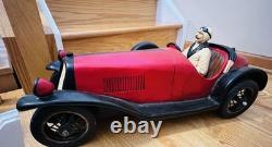 Large Decorative Model Of a 1926 Bugatti Race Car WithDriver Super Condition 26L