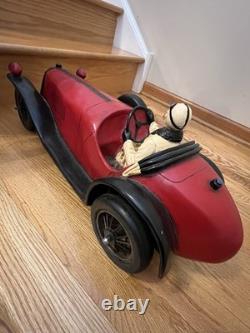 Large Decorative Model Of a 1926 Bugatti Race Car WithDriver Super Condition 26L