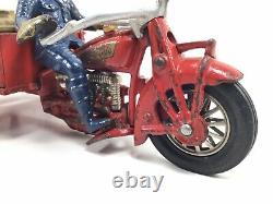Large HUBLEY INDIAN Vintage Cast Iron Crash Car Motorcycle Original Accessories