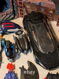 Large Lot Of Vintage Batman Figures, Bat Cave, Vehicles, Accessories, HotWheels
