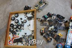 Large Lot Vintage Slot Cars Toys 42 Complete & Parts Tyco Ideal AFX A/FX Aurora