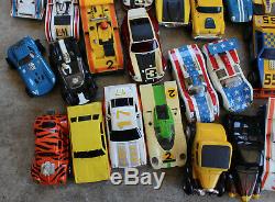 Large Lot Vintage Slot Cars Toys 42 Complete & Parts Tyco Ideal AFX A/FX Aurora