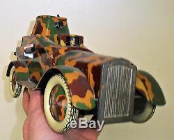 Large tin litho wind up armored car or tank! German Arnold Tippco