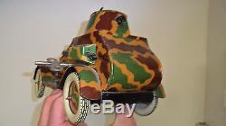 Large tin litho wind up armored car or tank! German Arnold Tippco