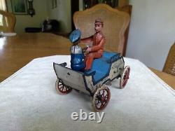 Lehmann Naughty Boy Windup Carriage Car Toy German 1903 Working