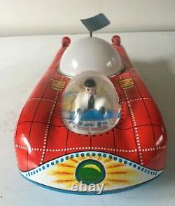 Lemezaru Gyar Urauto Space Car Craft Tinplate Battery Operated Working Order