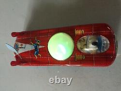 Lemezaru Gyar Urauto Space Car Craft Tinplate Battery Operated Working Order