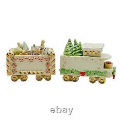 Lenox Christmas Holiday Traditions Train Boxcar Toys Candy Canes & Tree Car VTG
